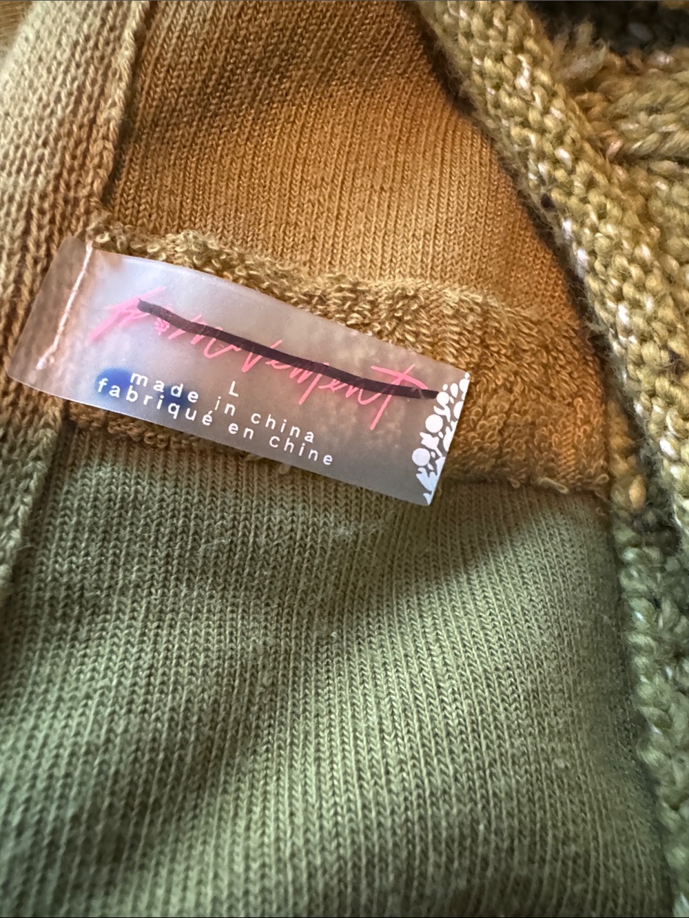 Free People Olive Green Ski Bum Hooded Sweater NWOT - Picture 3 of 8